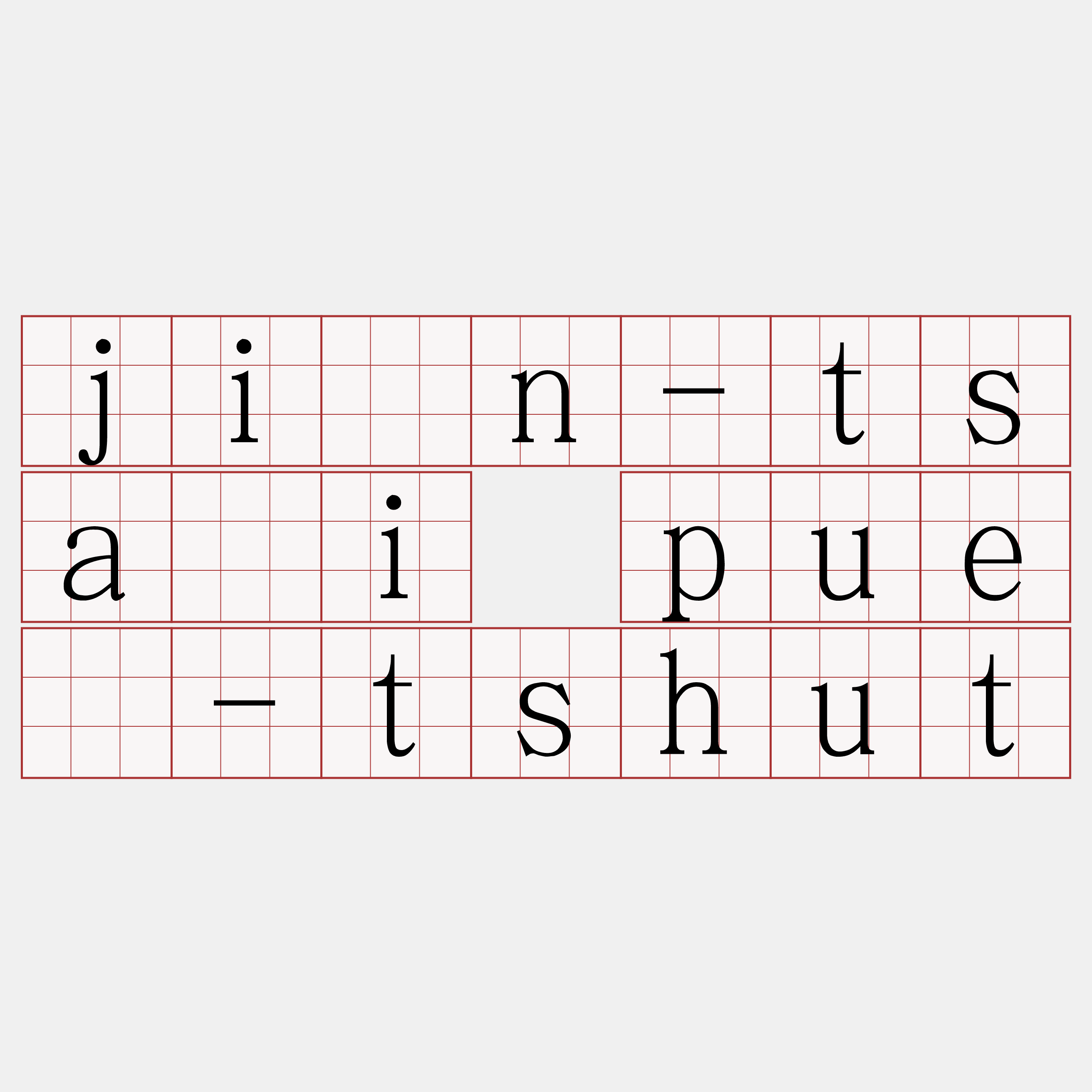 jîn-tsâi puè-tshut